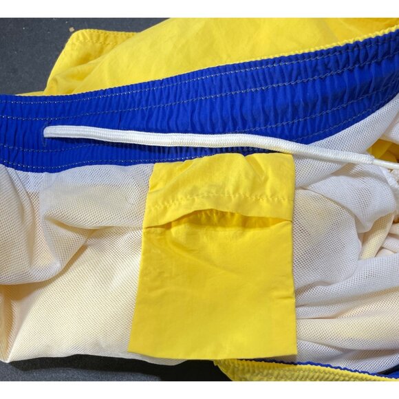 Polo Ralph Lauren Swim Trunks Pony Logo Size 2X Big Yellow Blue - Picture 4 of 9